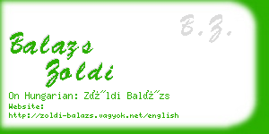 balazs zoldi business card